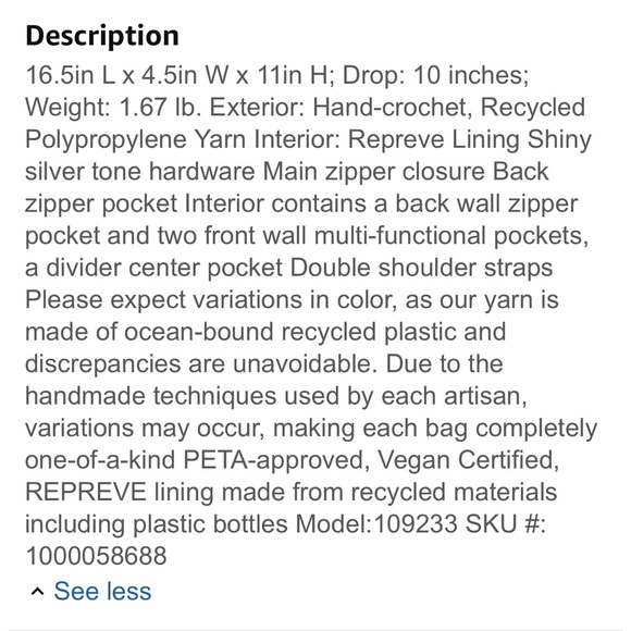 The Sak Crochet Tote Bag / Purse - Picture 5 of 16